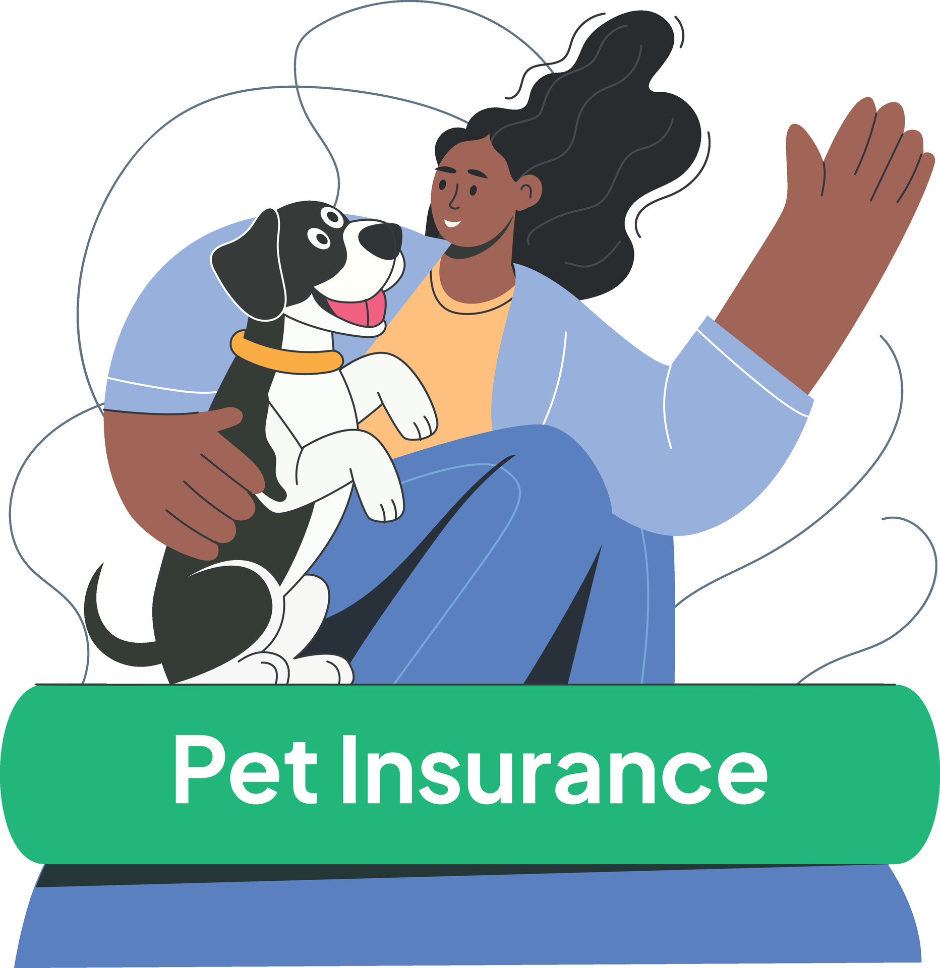 Happy woman with her dog - Pet Insurance